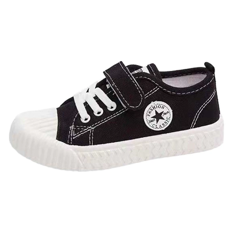 Новые весенне-осенние кеды в корейском стиле для мальчиков и девочек, универсальные повседневные туфли с подошвой «печенье» для детей постарше, трендовые