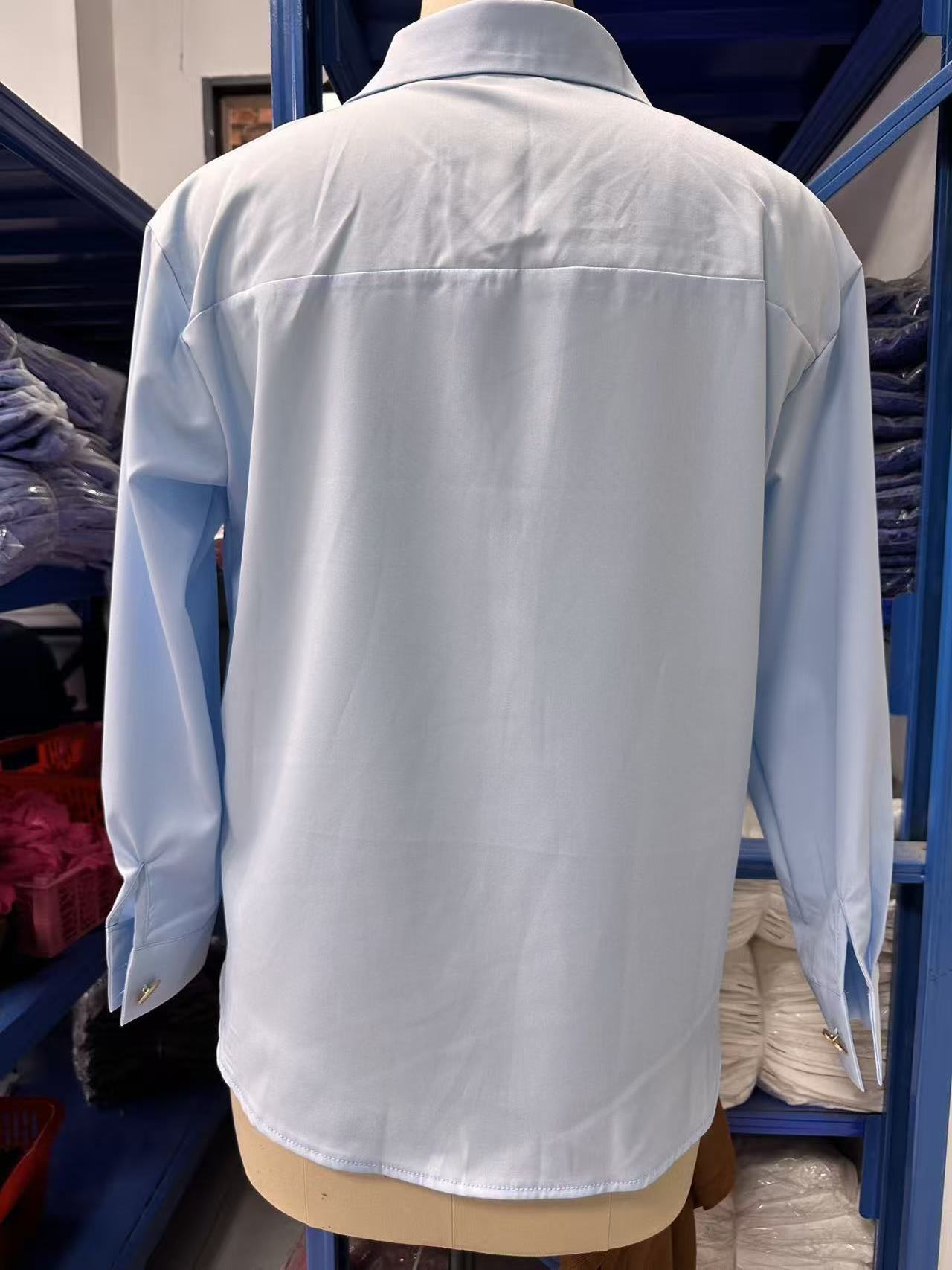 Camicia elegante da donna con stampa a cuori e maniche lunghe_voghion.com