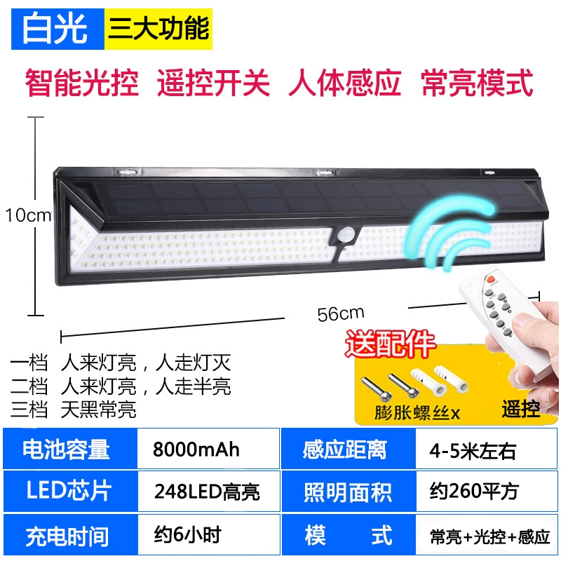 Travel physiological lights solar-powered for gazebo, induction wall sconce, human sensor