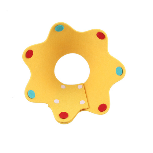 Pet Supplies New Anti-Bite Collar for Cats and Dogs, Soft Head Covering, Protective Shield, Buckle Felt Elizabethan Collar
