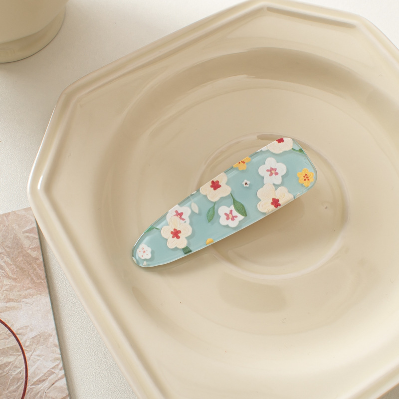 10g Weight Hair Clip Hair Accessories Type 1 Piece Quantity Holiday, Daily Occasion Acrylic Material Plumeria Pattern All Seasons Season Women's Gender Sweet, Pastoral Style Sweet Pastoral Women's Plumeria Acrylic Hair Clip 18