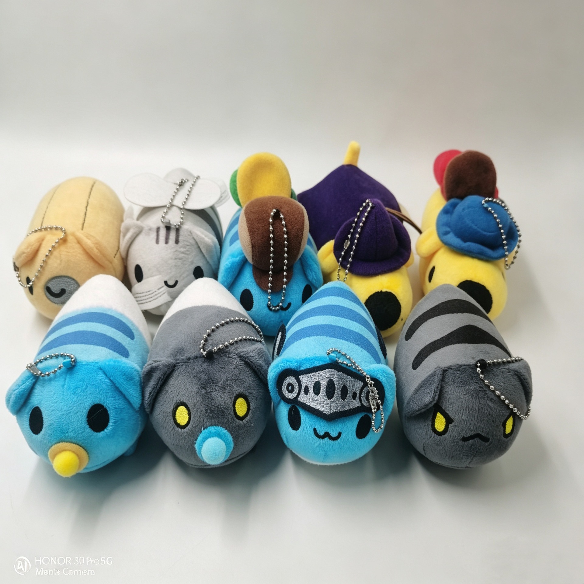 cute plush cartoon keychain