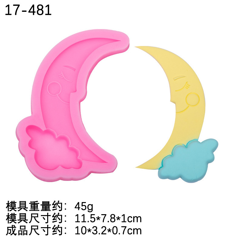 Estrella Luna Arco Iris nube chocolate molde de silicona cielo forma decoración fondant cake hornear