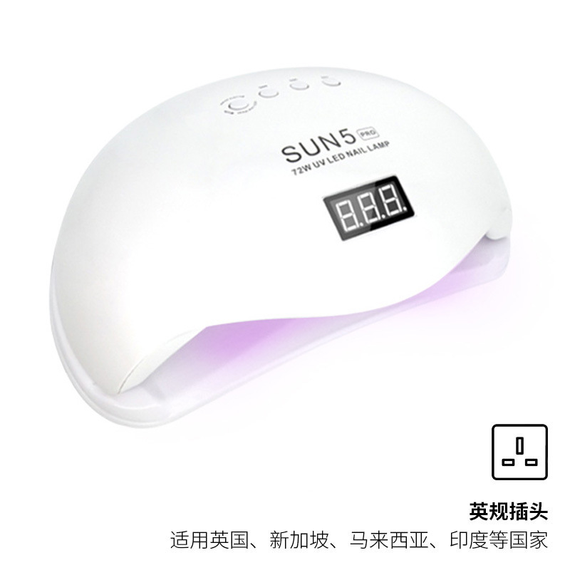 Luz de uñas transfronteriza 48W lámpara de manicura con pantalla táctil sun5plus máquina de manicura con sensor inteligente lámpara de fototerapia de manicura led