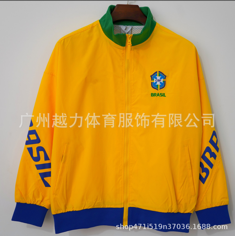 Chaqueta Bordada retro de manga larga y gruesa Manchester United Barcelona Inglaterra Brasil Real Madrid Liverpool image 39