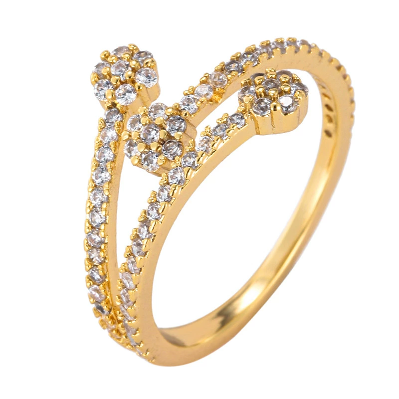 Brand adjustable wavy ring, internet celebrity, does not fade, simple and elegant design, on index finger