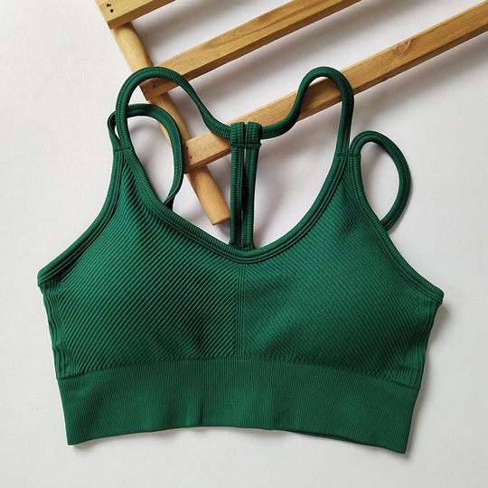 New European and American Cross-border Shock Absorbing lulu Yoga Bra Naked Beauty Back Running Fitness Vest Sports Underwear