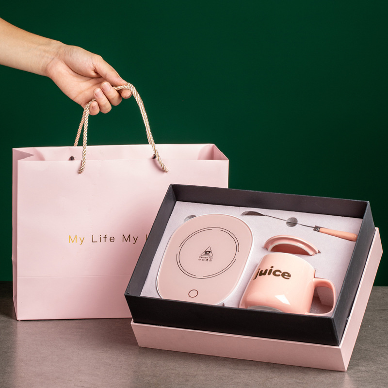 55 grados Taza de temperatura constante Taza de cerámica de aluminio Taza de café Taza de aislamiento de calor Taza de agua plana Taza de agua mayorista