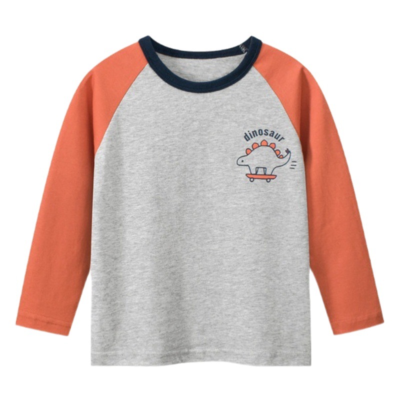 27 niños de estilo coreano Camiseta de manga larga para niños de otoño camisa de fondo para niños ropa de bebé de moda para niños entrega transfronteriza de una pieza