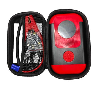 Car Emergency Inflatable All-In-One Machine Portable High-Pressure High-Power Wireless Digital Display Strong Start Car Air Pump (Hava nasosu) - red-and-black