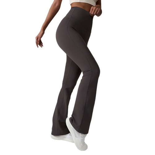 Ins 2024 Western and Eastern Cross-border New Yoga Pants, Antibacterial Bare Feel No Underwear Wider Peach Yoga Pants