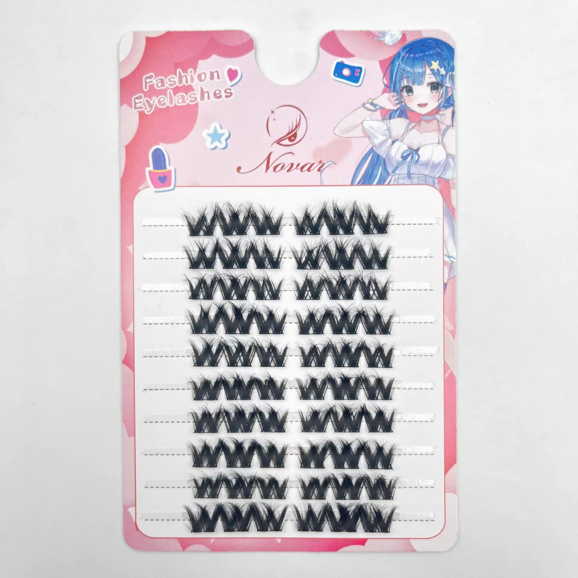 Dense curling false eyelashes, European style