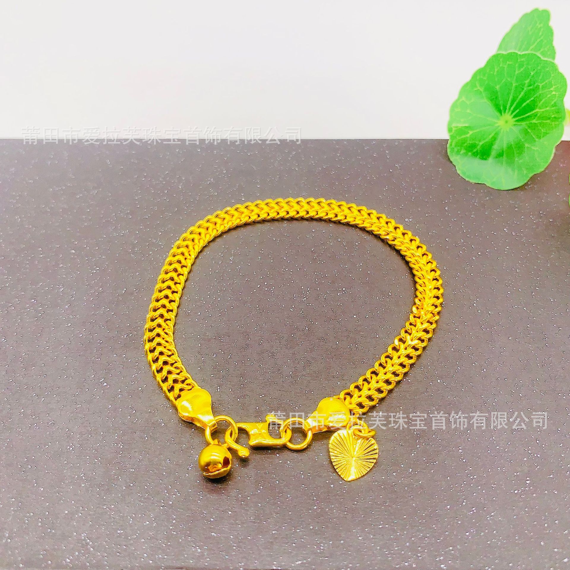 Brass Gold-plated Women's Flat Bracelet Fashion Boutique Boss Bell Bracelet Men's New Product Accessories Jewelry Bracelet Batch