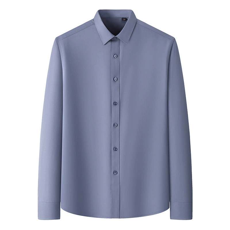 Новая новая модель бамбукового волокна с тремя защитными рубашками для мужчин с длинными рукавами без горячего и морщин