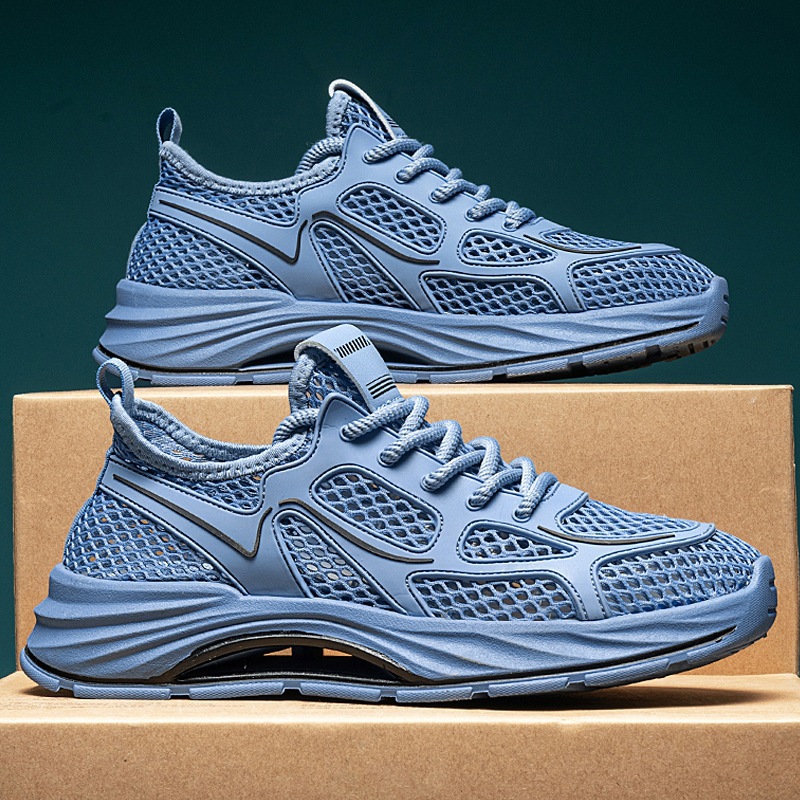 Zapatos de hombre, zapatos deportivos casuales al aire libre, verano de hombre 2025, nuevos zapatos de tela de red huecos y transpirables, zapatos de moda para estudiantes, hombres