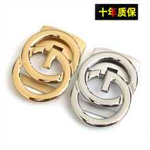 字母圆圈款不锈钢自动皮带头男士扣头不锈钢商务休闲扣可加标