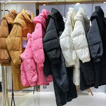 24冬歌简高奢鹅绒服中长款连帽韩版休闲保暖外套女装尾单清货服装