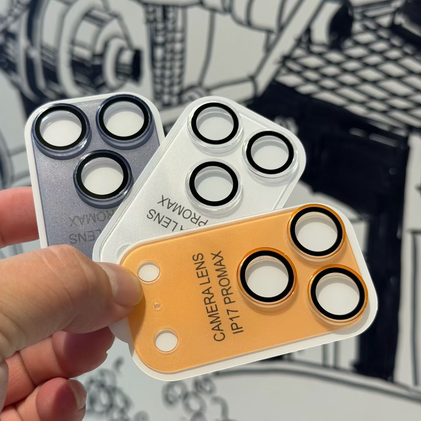 Aplicable para iphone17pro esmerilado semitransparente todo incluido película de lente 17promax película de cámara bicromática