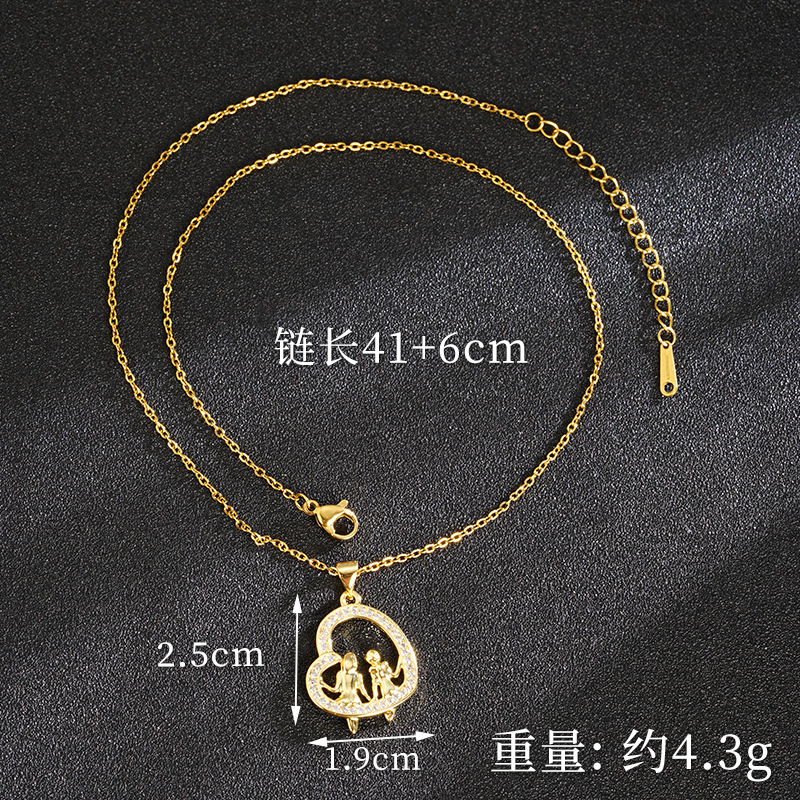 Vietnam arena oro micro incrustaciones ligero lujo hueco amor collar mujer pareja pendientes diseño de nicho sentido joyería al por mayor