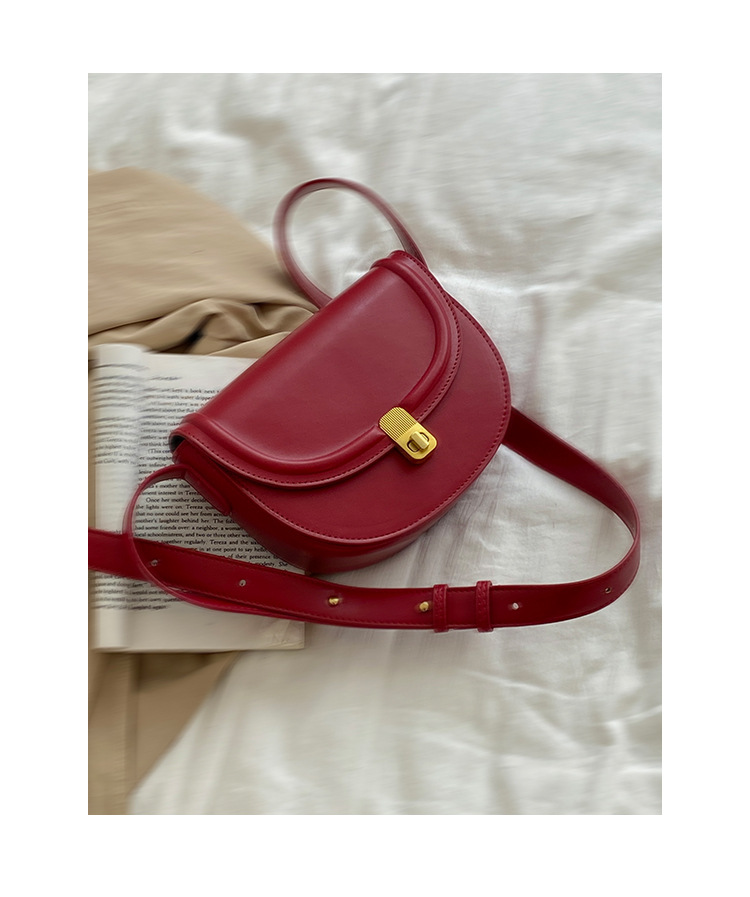 Retro Saddle Crossbody Bag For Women Textured Shoulder Handbag_voghion.com