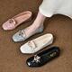 Plus size square toe bright leather single-layer shoes for women 2023 spring and summer new flat soft bottom breathable Tods fashionable all-match pumps