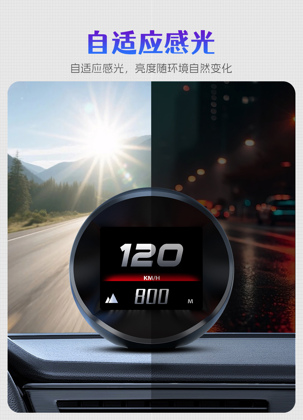 Cross-border car HUD head-up display navigation car electronic dog dashboard tire pressure dynamic emoji pack