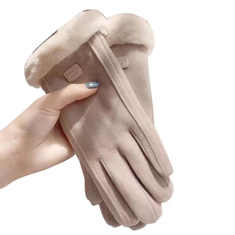 Guanti da donna in inverno, isolamento morbido e spesso, simpatico touch screen, velluto tedesco, elettrico autunnale e invernale_voghion.com