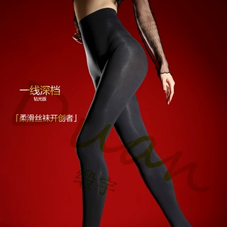 新品千针袜钻光80D高腰深档一线厚黑丝袜性感连裤袜打底袜秋冬