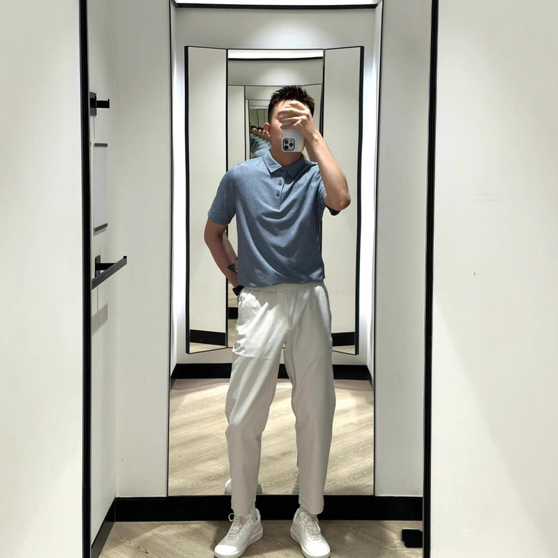 Lulu Same ABC Summer Men's Casual Pants Quick-drying Sports Lightweight Loose Waist Loose Pants 7122