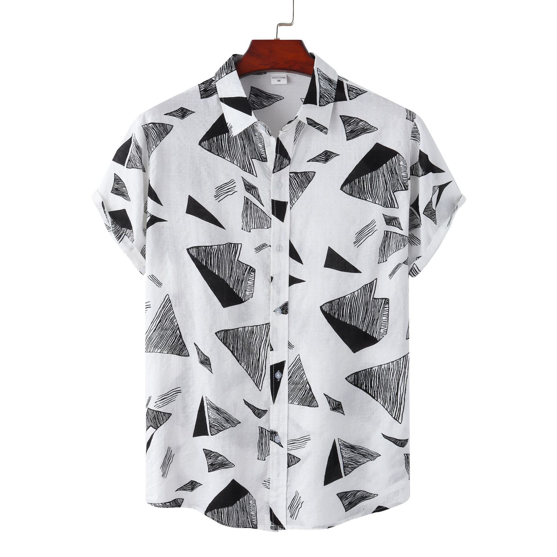 350g Weight Short Sleeve Sleeve Length 4-Way Stretch Fabric, Polyester Fabric Type Regular Top Length Blouse Tops Type Daily Occasion Turndown Neckline Breathable Function Loose Fit Type Ditsy Floral, Leaves Pattern Summer Season Men's Gender Printing Design Hawaiian Style Wholesale Men's Hawaiian Ditsy Floral Leaves Short Sleeve Printing Men's Tops 7
