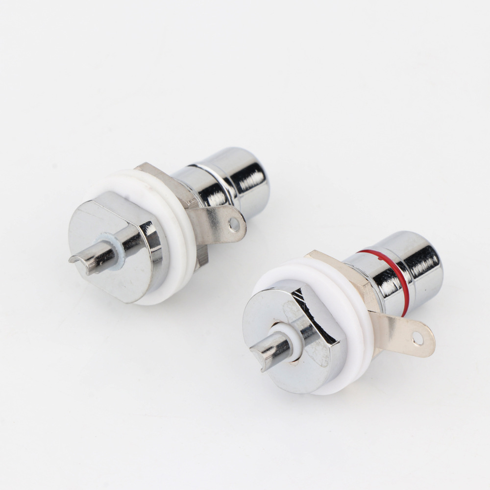 Conector RCA chapado en rodio Preffair, conector hembra tipo lotus, amplificador HIFI, amplificador de tubo