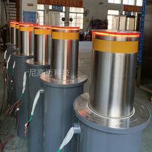 尼高迈厂家直供电动升降防撞柱 304白钢成品车挡全自动液压升降柱