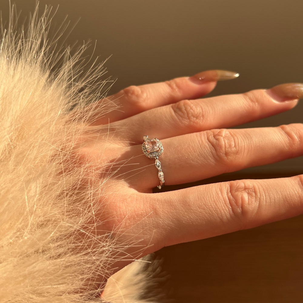 New Cube Sugar Layered Silver Ring Women - 11