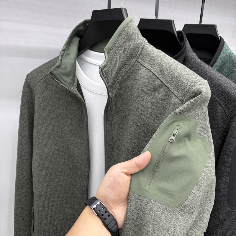 High-End Sweatshirt Cardigan Men's Spring, Autumn and Winter Outdoor Hands-On Fleece Men's Fashion Jacket Thick Jacket Trendy Live Broadcast High-End Sweatshirt Cardigan Men's Spring, Autumn and Winter Outdoor Hands-On Fleece Men's Fashion Jacket Thick Jacket Trendy Live Broadcast