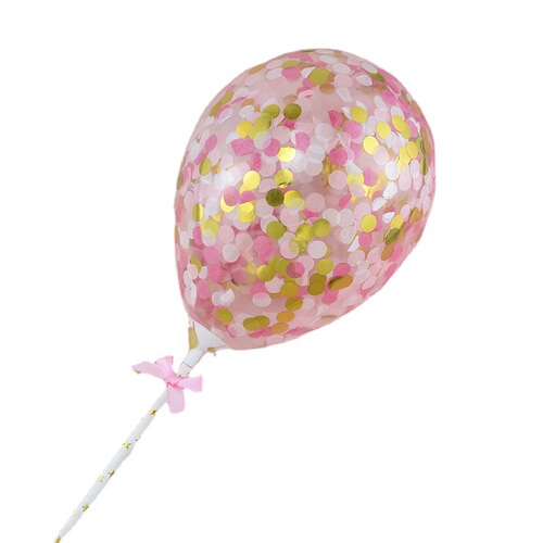 Birthday cake decoration balloons transparent round balloons breeze party dessert table insert sign Ins sparkling cake balloons
