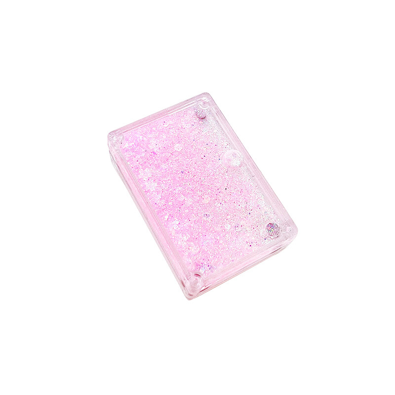 Pequeño Libro Rojo transparente magnético Mahjong Quicksand Tarjeta de ladrillo Goka DIY acrílico Goo placa aidou foto marco Decoración