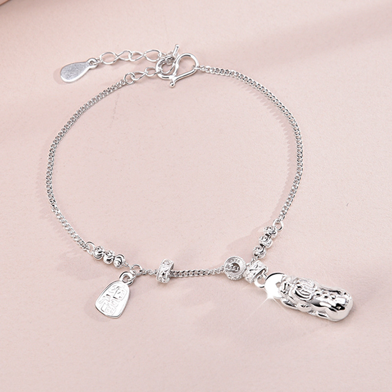 S925 Sterling Silver Pixiu Bracelet for Women 2025 New Jewelry Simple and Versatile Design Good Luck Bracelet Birthday Gift
