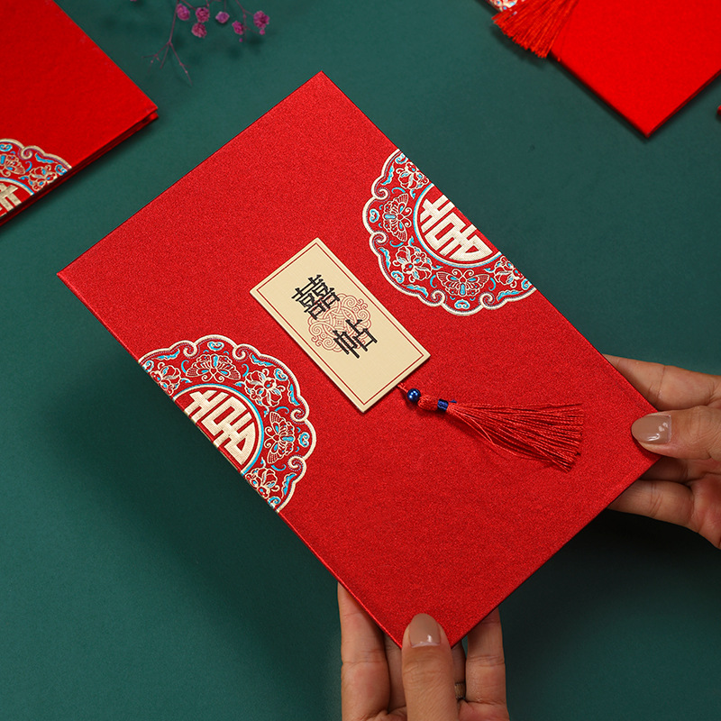 Wedding Accessories Fringe Invitations Happy Couple Invitations Wedding Invitations Creative Chinese Gold Foil Invitations Wedding Invitation Cards