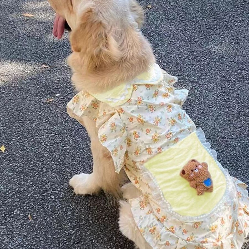 ペット 大型犬 大型犬 超かわいい ゴールデンレトリバー ボーダーコリー 犬服 中型 花柄 サモエド ラブラドール|undefined