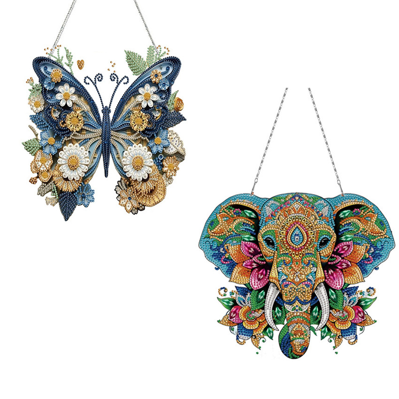 Cross-Border Hot Selling New Acrylic DIY Diamond Painting Pendant 5D Special-Shaped Bright Diamond Home Decoration Manufacturer Supply