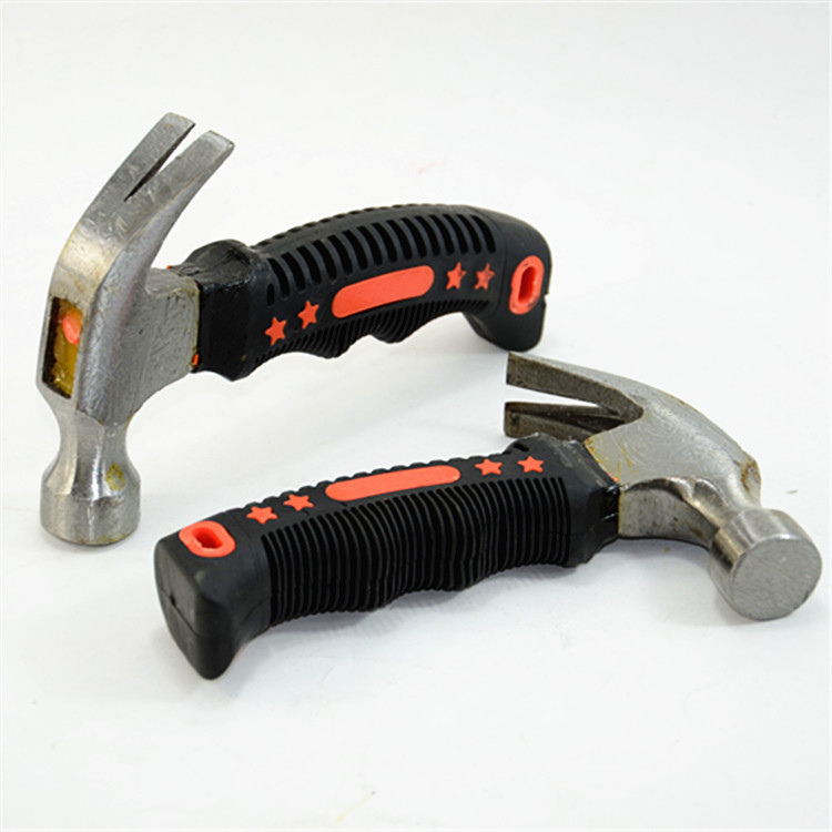 厂家货源 迷你包塑羊角锤车载安全羊角锤 多功能家用款羊角锤子