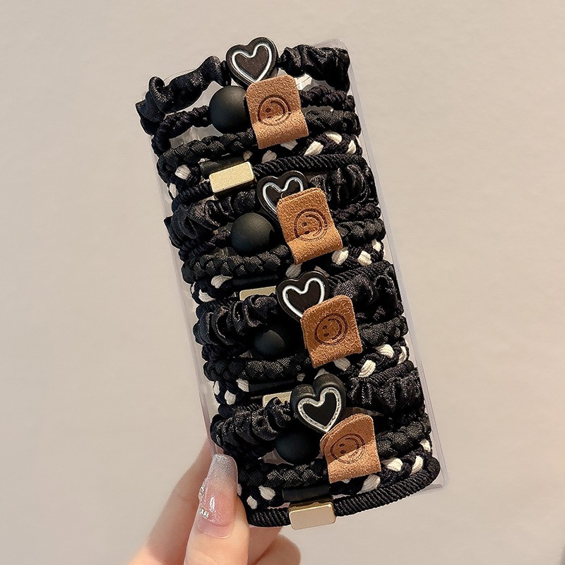 Cauda de caballo alta no colapsar cuerda de cabeza de niñas de alto nivel anillo de cabello red red 2024 nueva correa de goma de alta elasticidad cabello de cabello