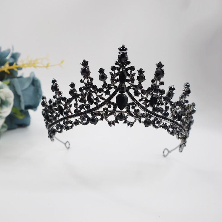 Coronas populares europeas y americanas, corona de princesa, corona de boda con diamantes de imitación, corona de cristal para novia, diadema para el cabello.