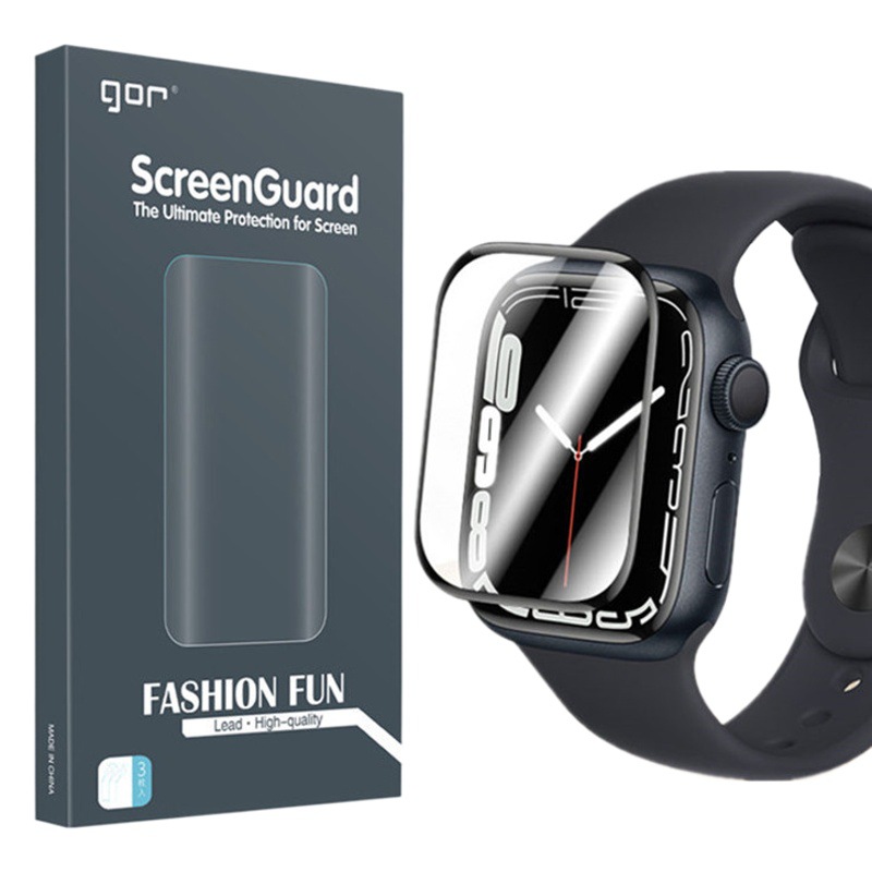 GOR adecuado watch10 Apple Watch película protectora applewatch7 película de doblado en caliente de acero de cristal s9 superficie curva completa