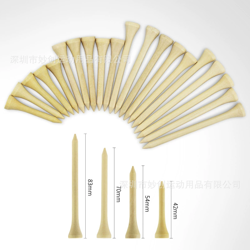 Деревянные тейпы для гольфа оптом, цвет дерева, доступны в четырех размерах, натуральное дерево, держатели для мячей, цельное дерево.