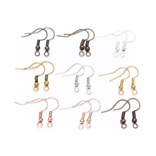 Earrings hook with beads accessories DIY jewelry jewelry accessories big ear hook with beads ear hook curved ear hook Gold Silver