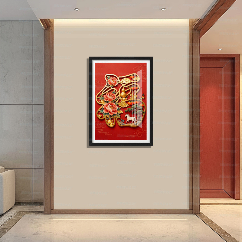 [Algodón importado] Mona Lisa real cruz de bordado de caballo de pintura tradicional china de Jinfu paisaje sala de estar bordado a mano