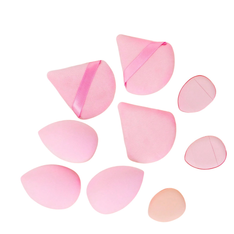 Explosiones transfronterizas de huevos de belleza 9 piezas mini polvo de pulgar flocado polvo de polvo de aire huevo de maquillaje huevo de maquillaje de color