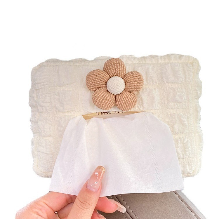Caja de pañuelos para coche linda y sencilla caja de dibujo para coche colgante barandilla de almacenamiento de alta calidad suministros de decoración de coche