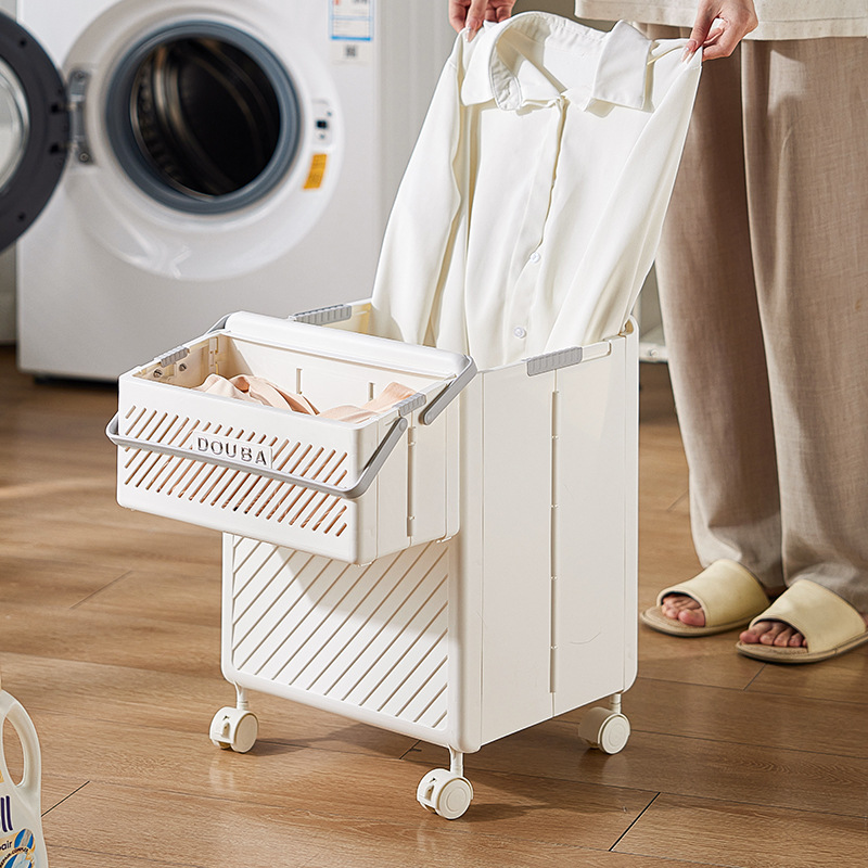Dirty Clothes Basket Household Large Capacity Foldable Laundry Basket Bathroom Change Clothes Storage Handy Gadget Portable Storage